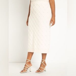 Embellished Sweater Skirt